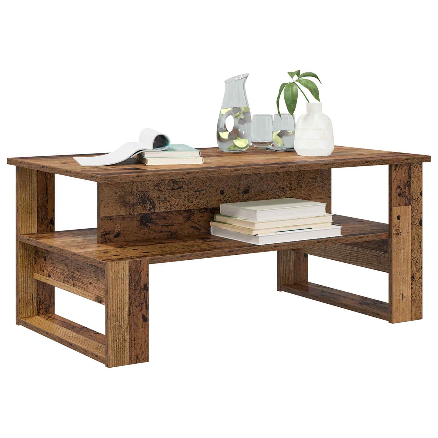 vidaXL Coffee Table Old Wood 90 x 50 x 40 cm Engineered Wood