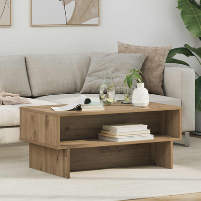 vidaXL Coffee Table Artisan Oak 80 x 46 x 35 cm Engineered Wood