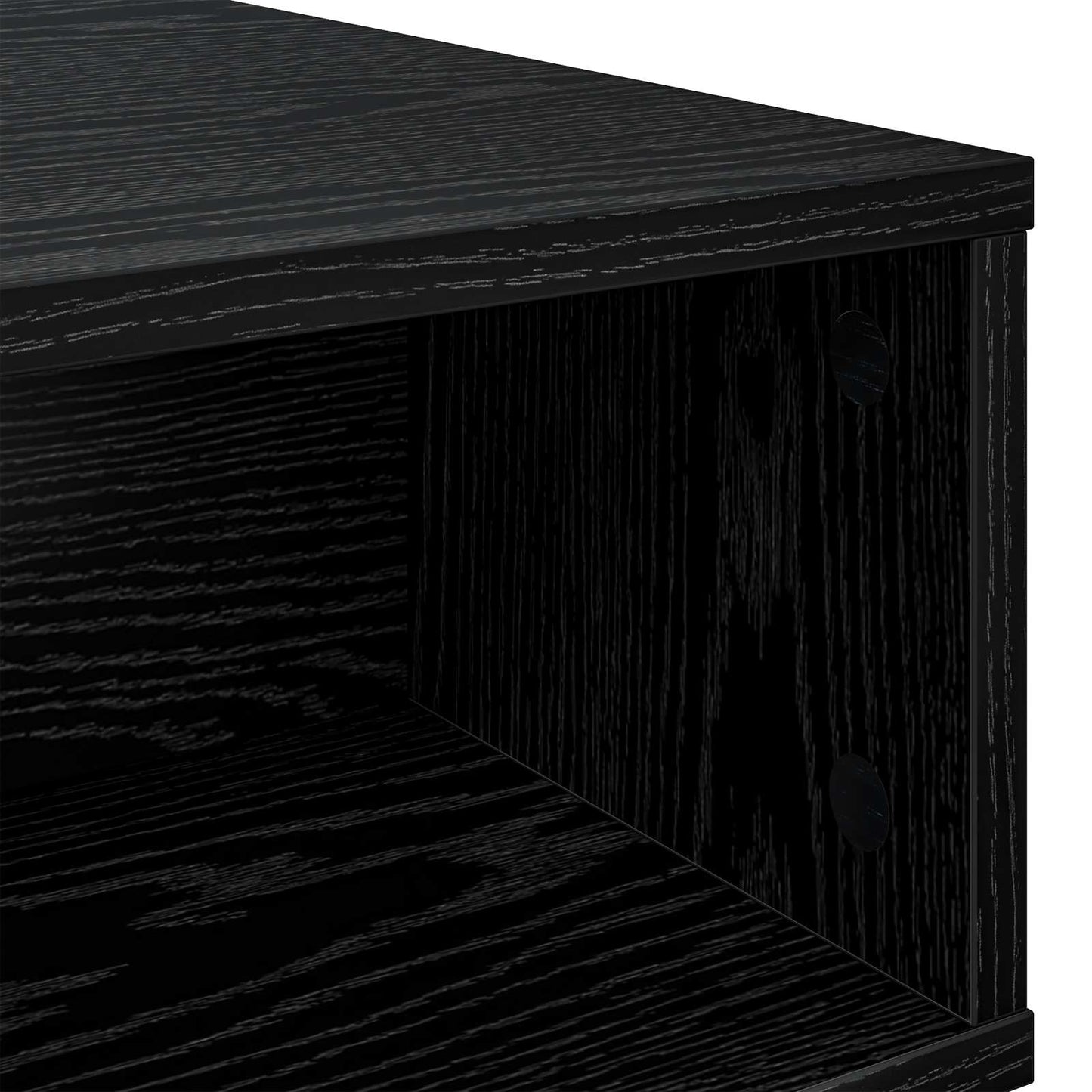 vidaXL Coffee Table Black Oak 48 x 46 x 35 cm Engineered Wood