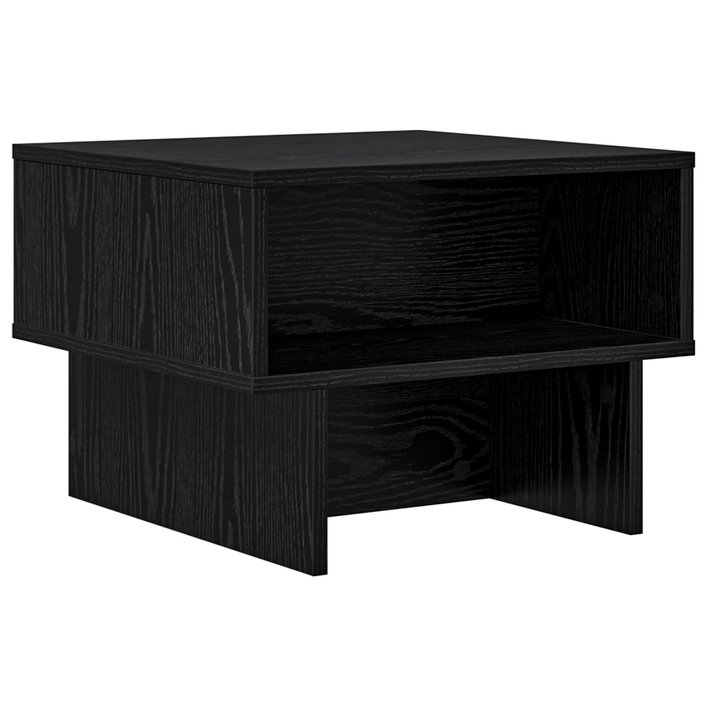 vidaXL Coffee Table Black Oak 48 x 46 x 35 cm Engineered Wood