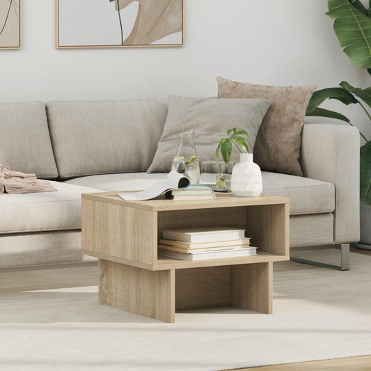 vidaXL Coffee Table Sonoma Oak 48 x 46 x 35 cm Engineered Wood