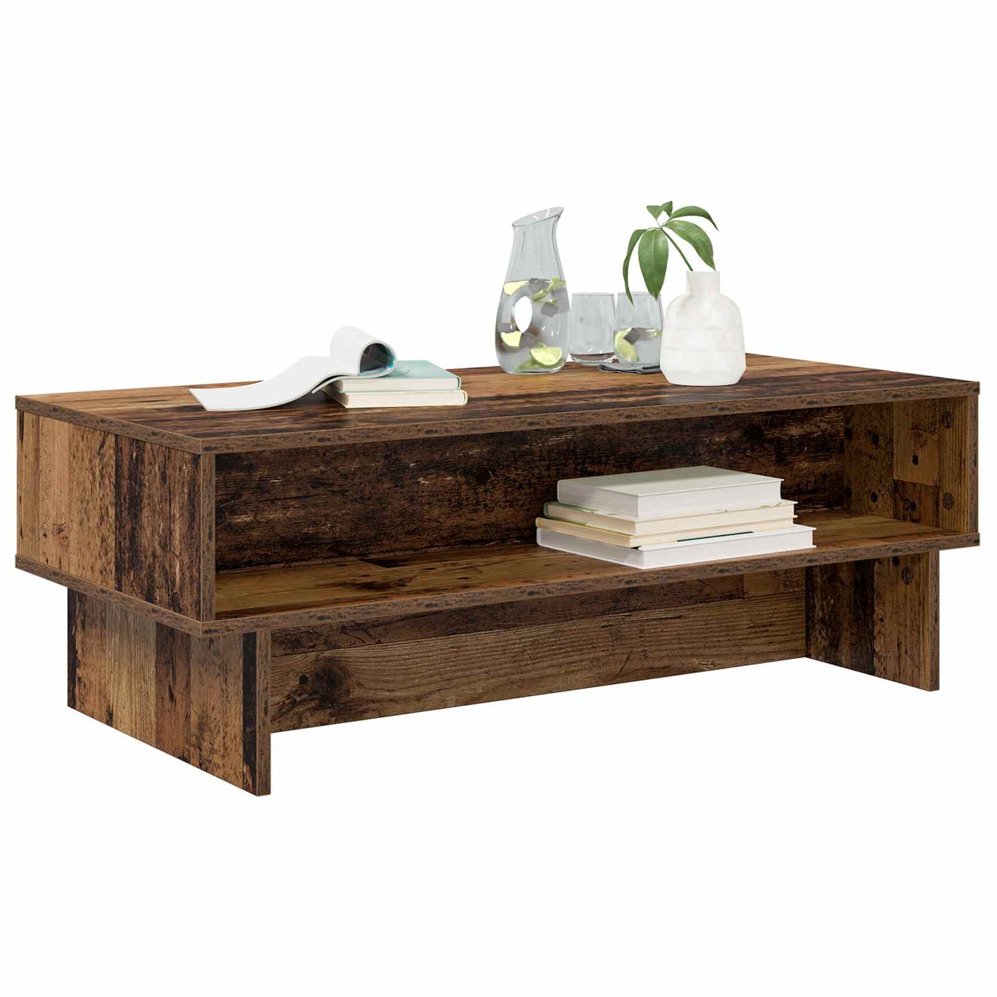 vidaXL Coffee Table Old Wood 100 x 46 x 35 cm Engineered Wood