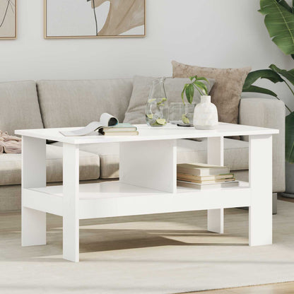 vidaXL Coffee Table White 90 x 50 x 45 cm Engineered Wood