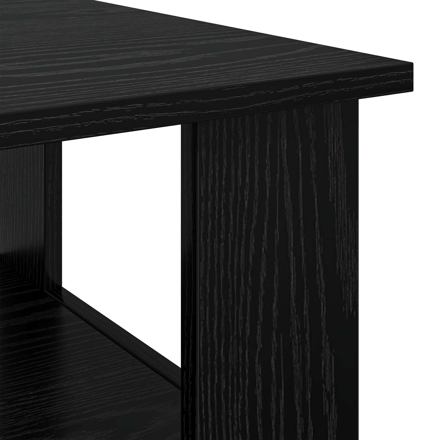 vidaXL Coffee Table Black Oak 90 x 50 x 45 cm Engineered Wood
