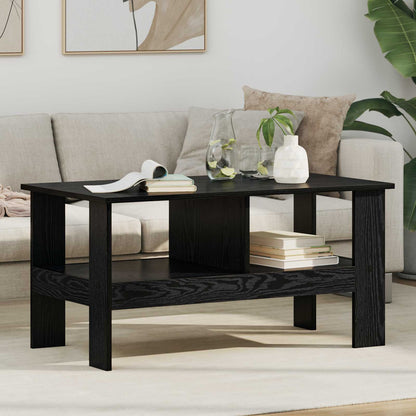 vidaXL Coffee Table Black Oak 90 x 50 x 45 cm Engineered Wood
