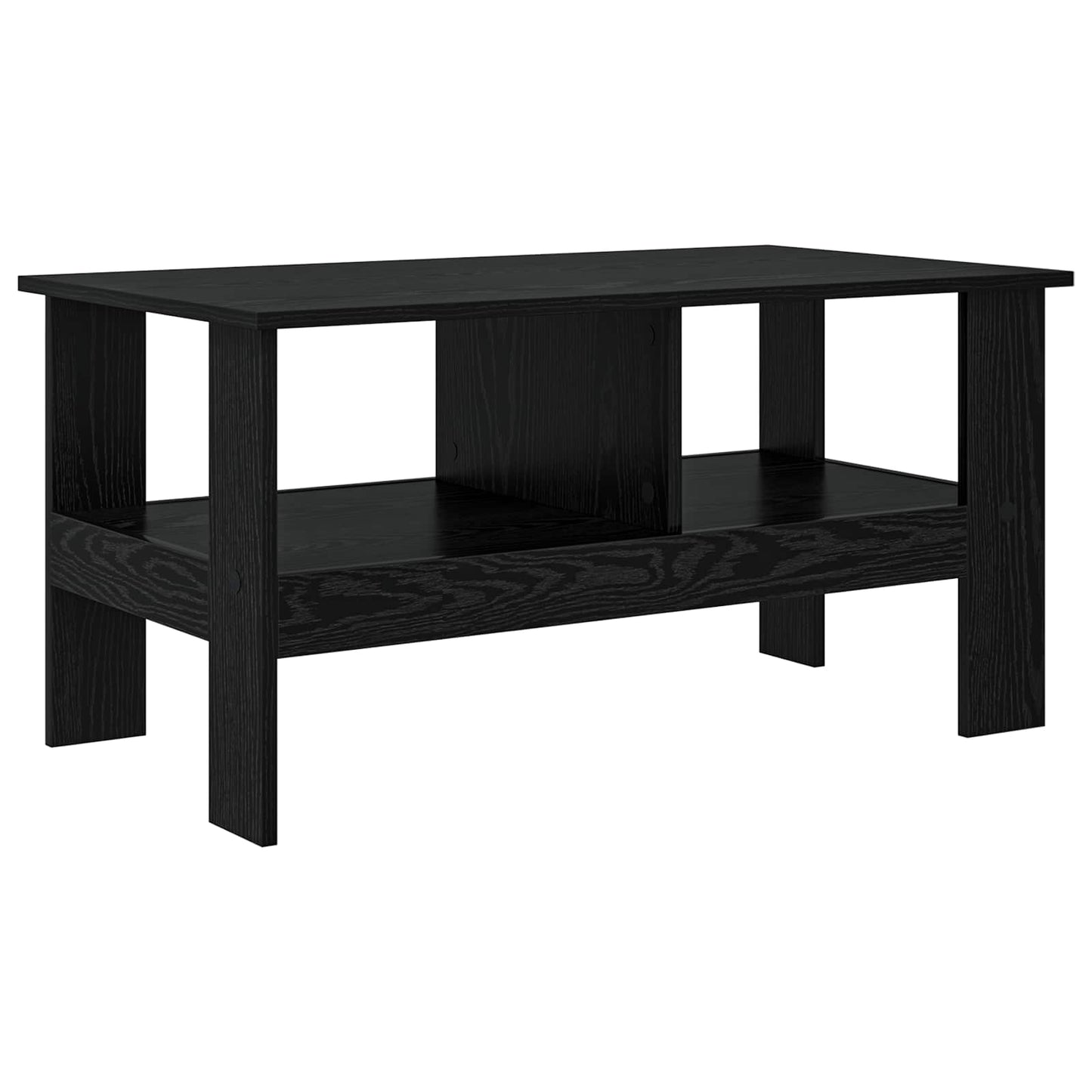 vidaXL Coffee Table Black Oak 90 x 50 x 45 cm Engineered Wood