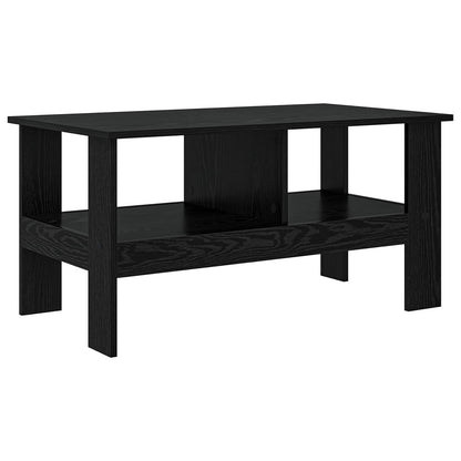 vidaXL Coffee Table Black Oak 90 x 50 x 45 cm Engineered Wood