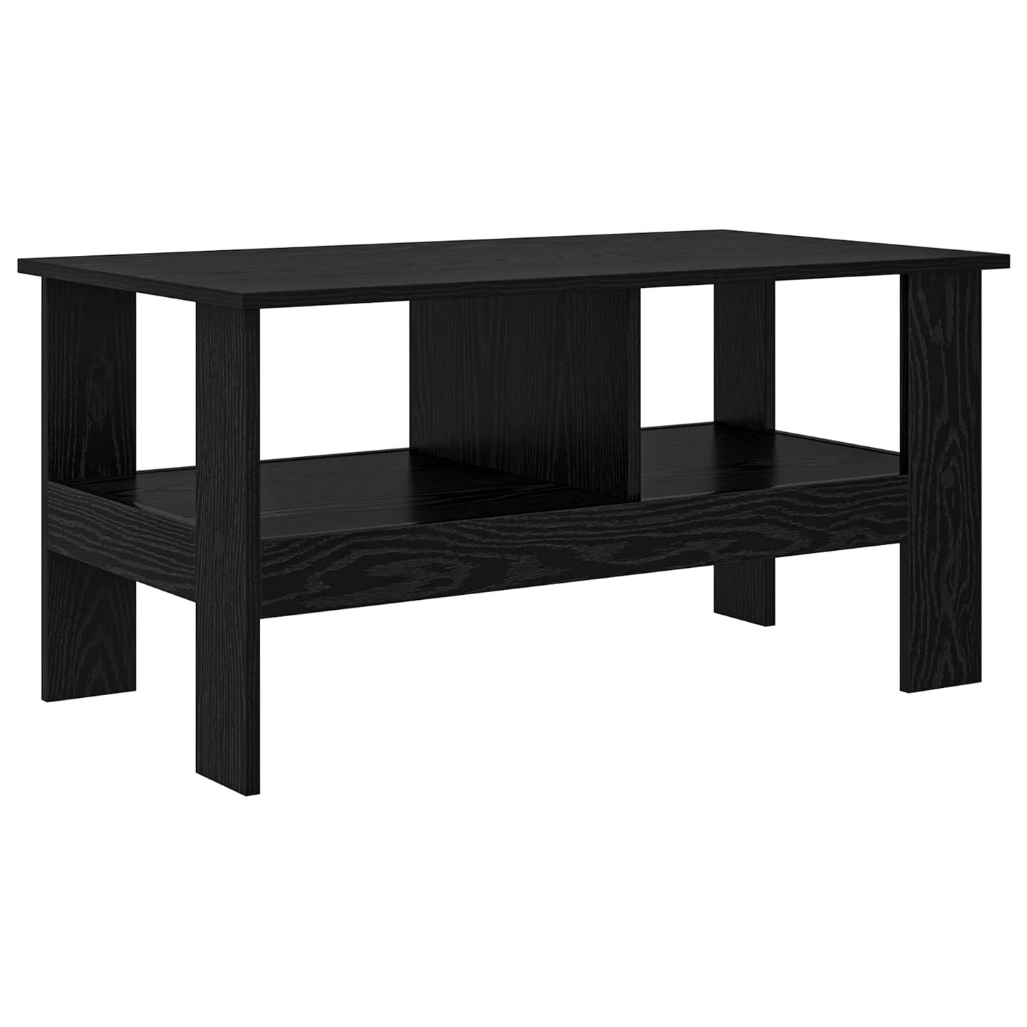 vidaXL Coffee Table Black Oak 90 x 50 x 45 cm Engineered Wood