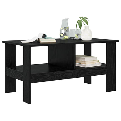 vidaXL Coffee Table Black Oak 90 x 50 x 45 cm Engineered Wood