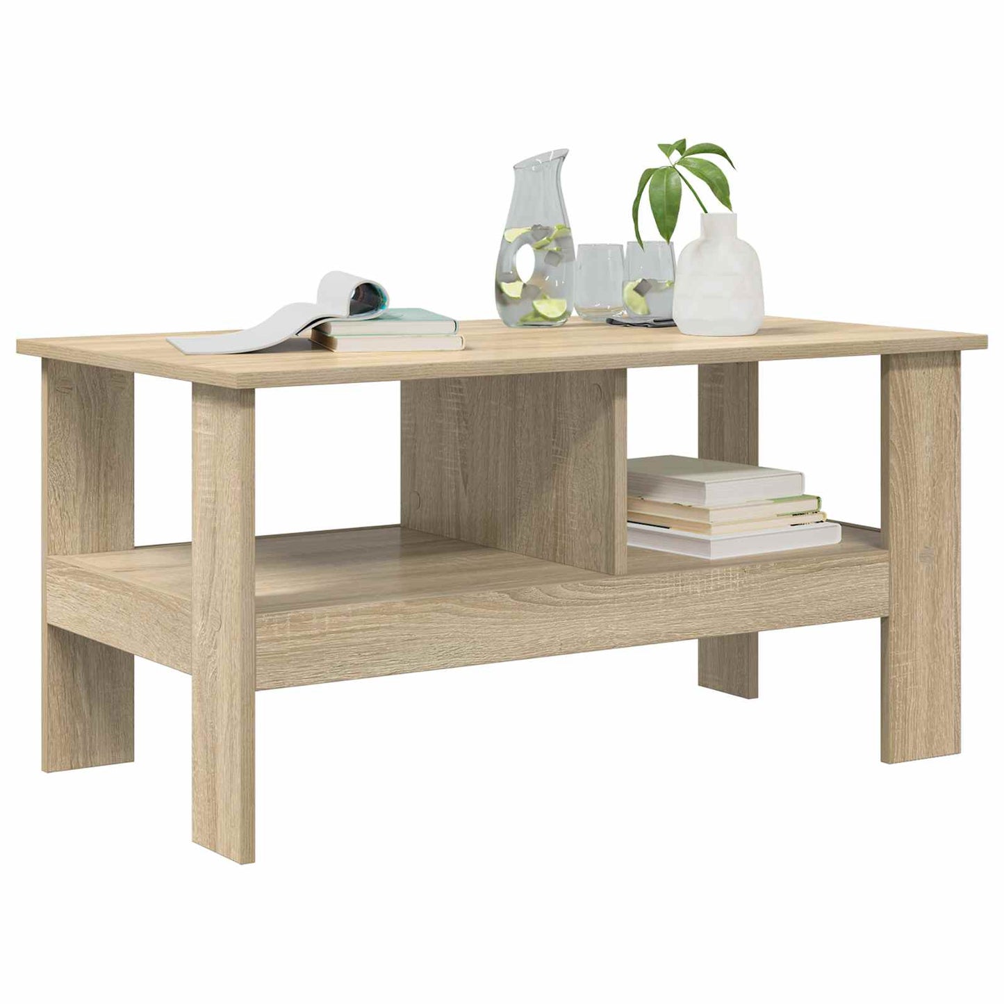 vidaXL Coffee Table Sonoma Oak 90 x 50 x 45 cm Engineered Wood