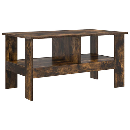 vidaXL Coffee Table Smoked Oak 90 x 50 x 45 cm Engineered Wood