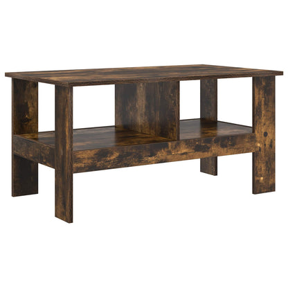 vidaXL Coffee Table Smoked Oak 90 x 50 x 45 cm Engineered Wood
