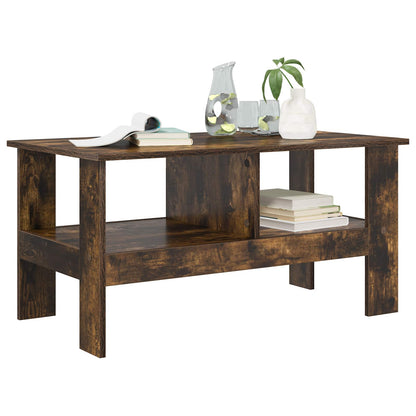 vidaXL Coffee Table Smoked Oak 90 x 50 x 45 cm Engineered Wood