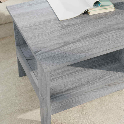 vidaXL Coffee Table Grey Sonoma 90 x 50 x 45 cm Engineered Wood
