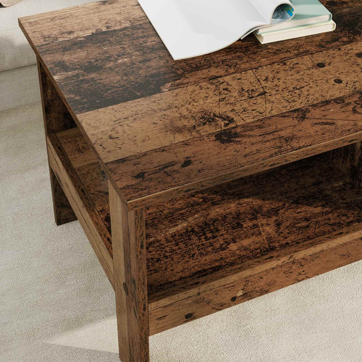 vidaXL Coffee Table Old Wood 90 x 50 x 45 cm Engineered Wood
