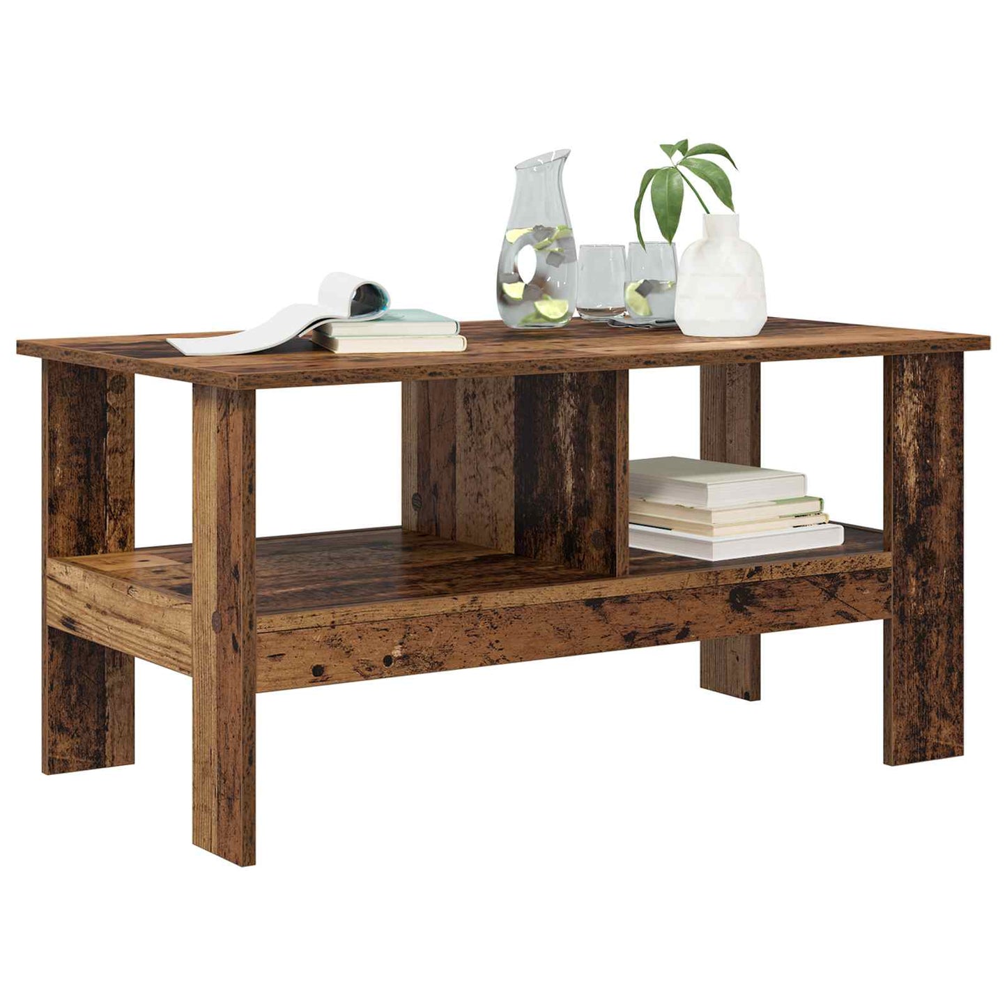 vidaXL Coffee Table Old Wood 90 x 50 x 45 cm Engineered Wood