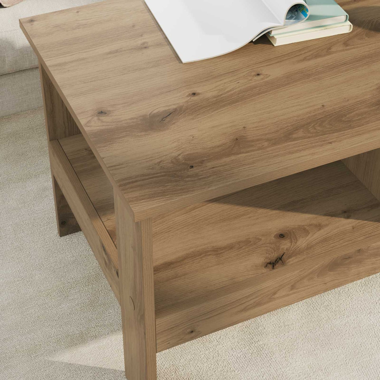 vidaXL Coffee Table Artisan Oak 90 x 50 x 45 cm Engineered Wood