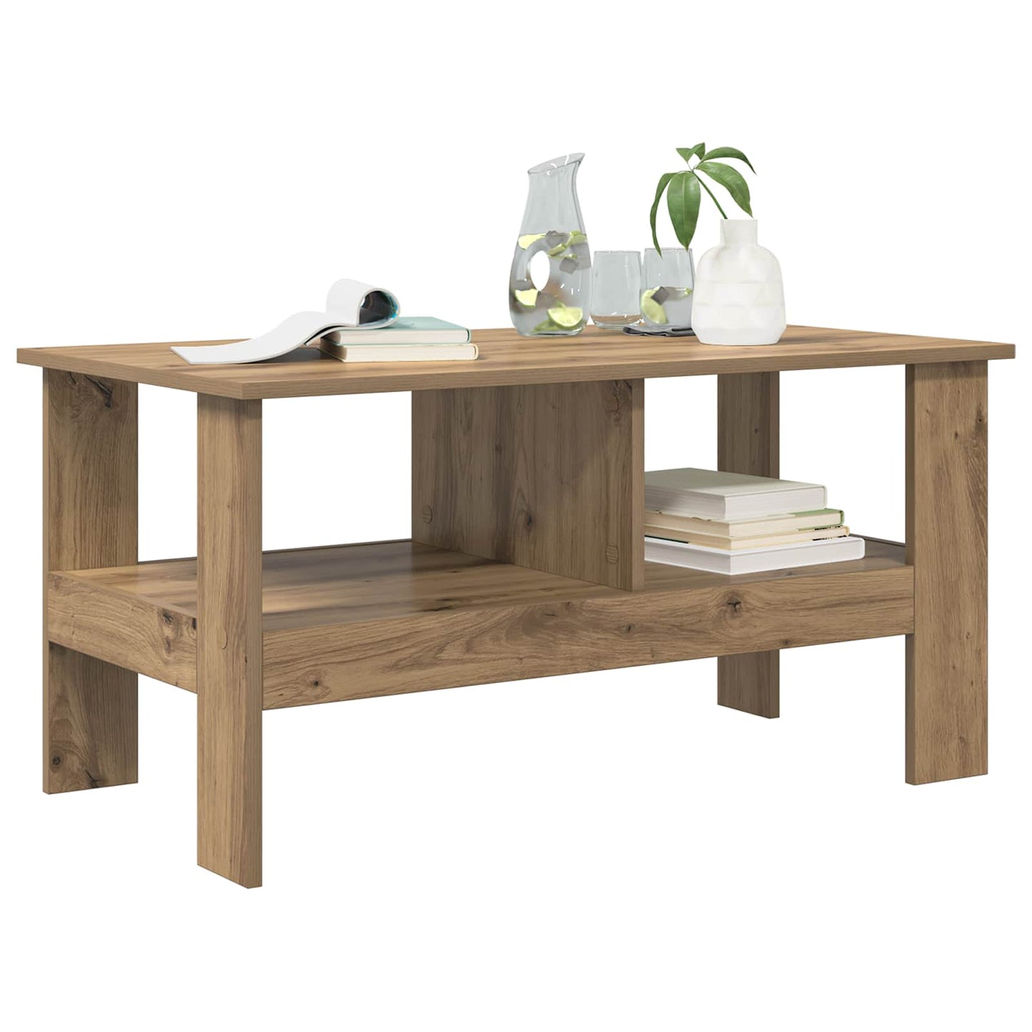vidaXL Coffee Table Artisan Oak 90 x 50 x 45 cm Engineered Wood