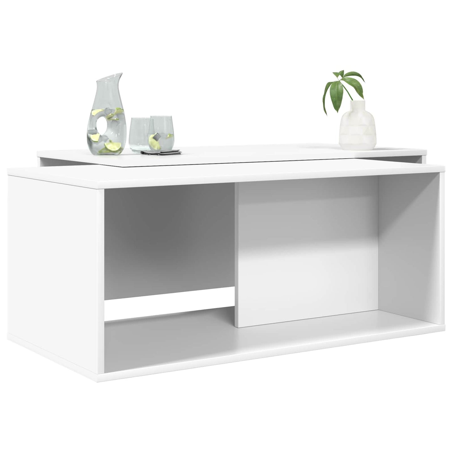 vidaXL Coffee Table Set 2 pcs White Engineered Wood