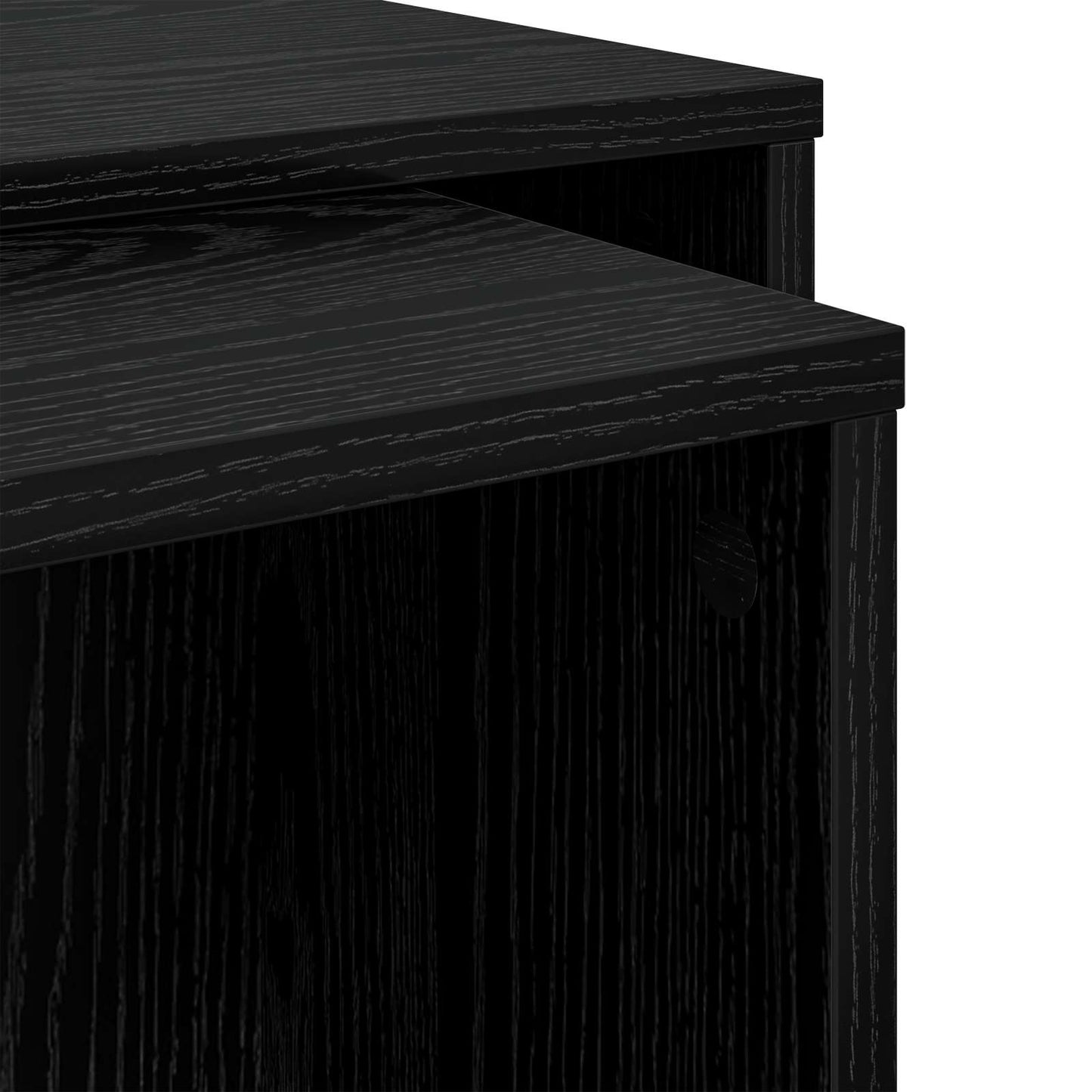 vidaXL Coffee Table Set 2 pcs Black Oak Engineered Wood