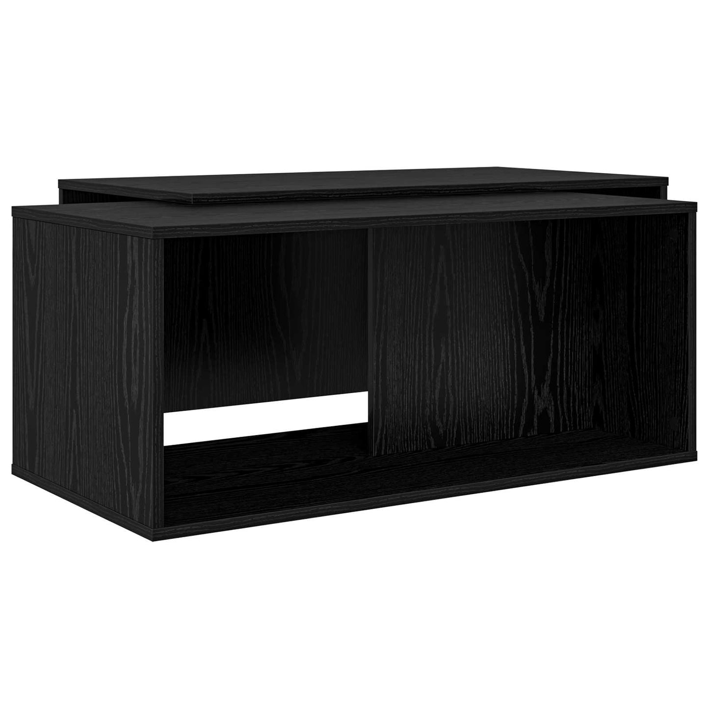 vidaXL Coffee Table Set 2 pcs Black Oak Engineered Wood