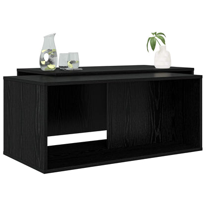vidaXL Coffee Table Set 2 pcs Black Oak Engineered Wood