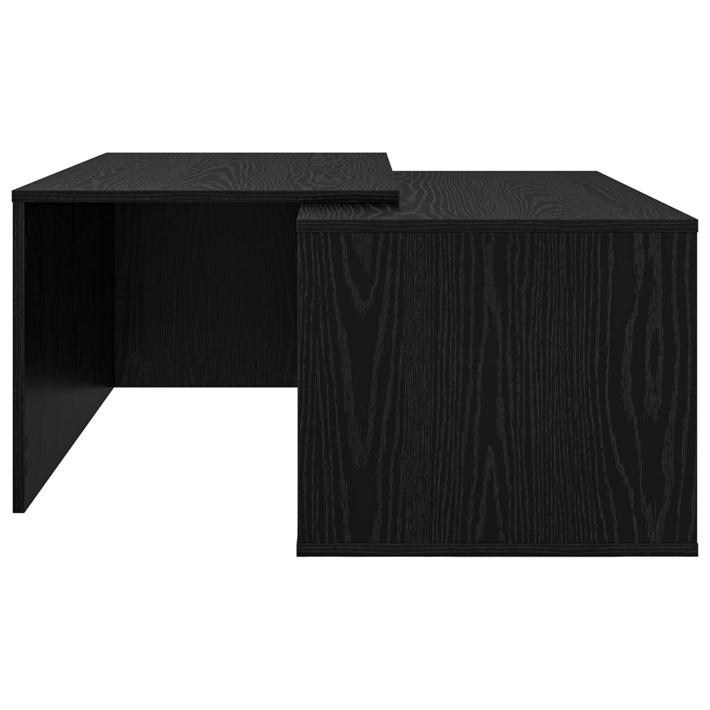 vidaXL Coffee Table Set 2 pcs Black Oak Engineered Wood