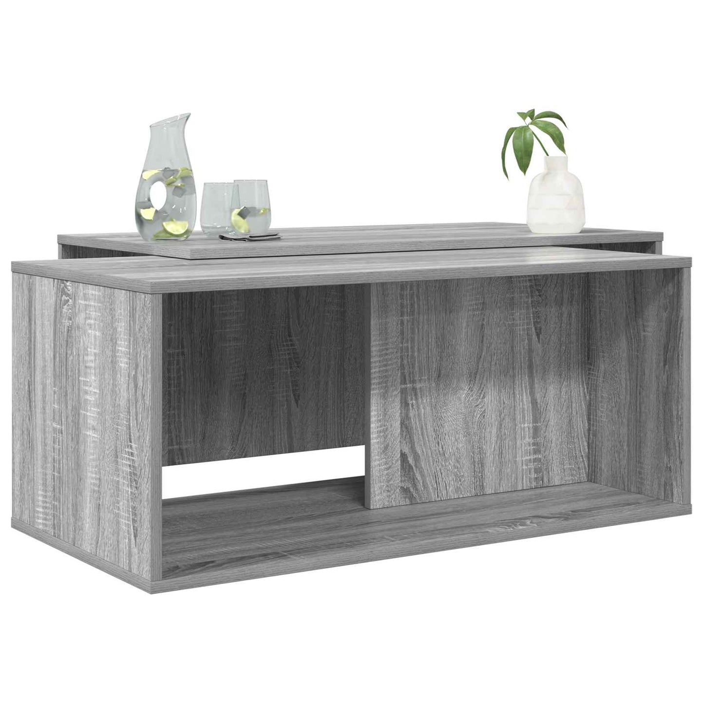 vidaXL Coffee Table Set 2 pcs Grey Sonoma Engineered Wood
