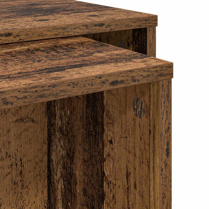 vidaXL Coffee Table Set 2 pcs Old Wood Engineered Wood