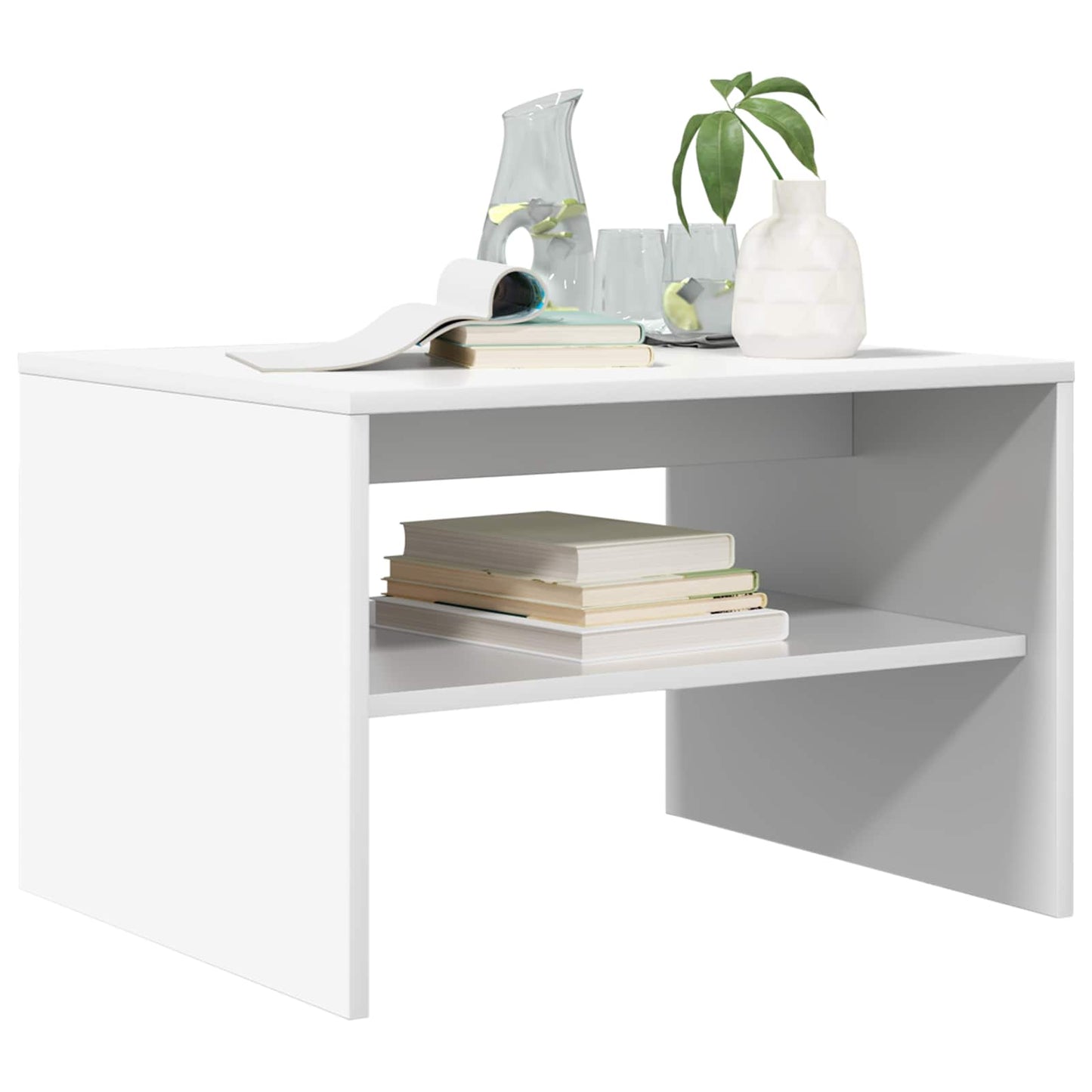 vidaXL Coffee Table White 60 x 50 x 40 cm Engineered Wood