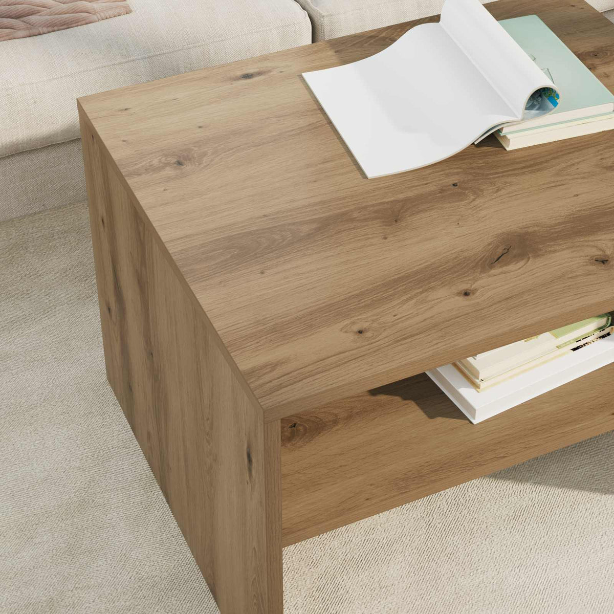 vidaXL Coffee Table Artisan Oak 60 x 50 x 40 cm Engineered Wood