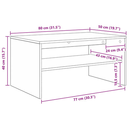 vidaXL Coffee Table White 80 x 50 x 40 cm Engineered Wood