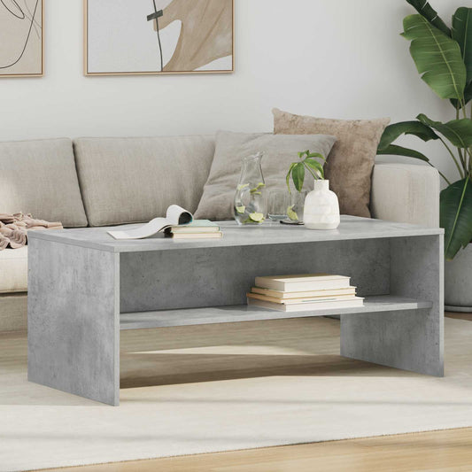 vidaXL Coffee Table Concrete Grey 100 x 50 x 40 cm Engineered Wood