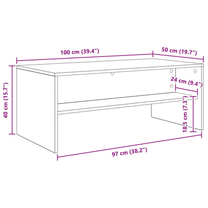 vidaXL Coffee Table Concrete Grey 100 x 50 x 40 cm Engineered Wood