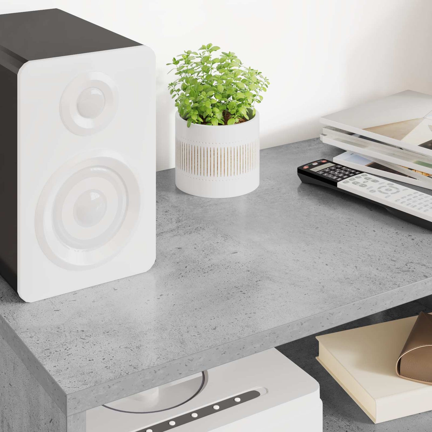 vidaXL TV Cabinet Concrete Grey 60 x 35 x 40 cm Engineered Wood