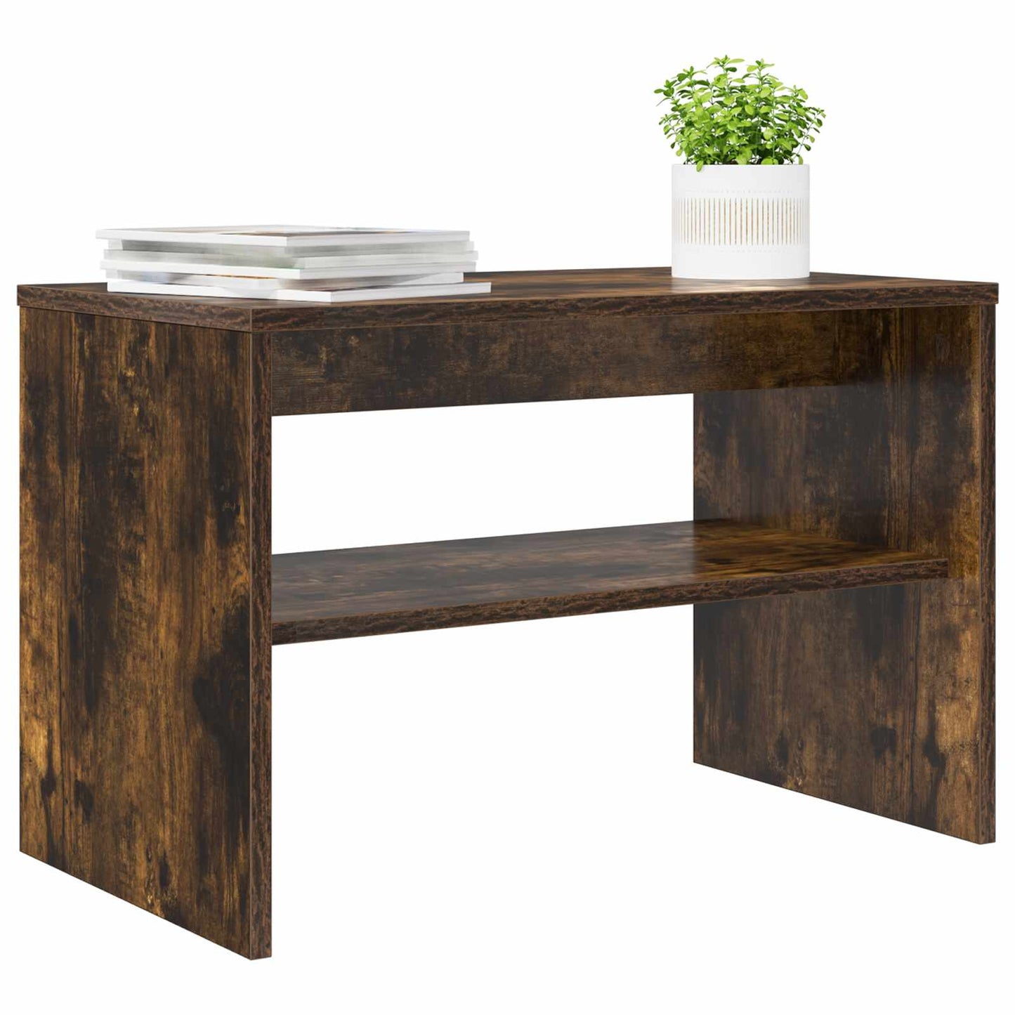 vidaXL TV Cabinet Smoked Oak 60 x 35 x 40 cm Engineered Wood