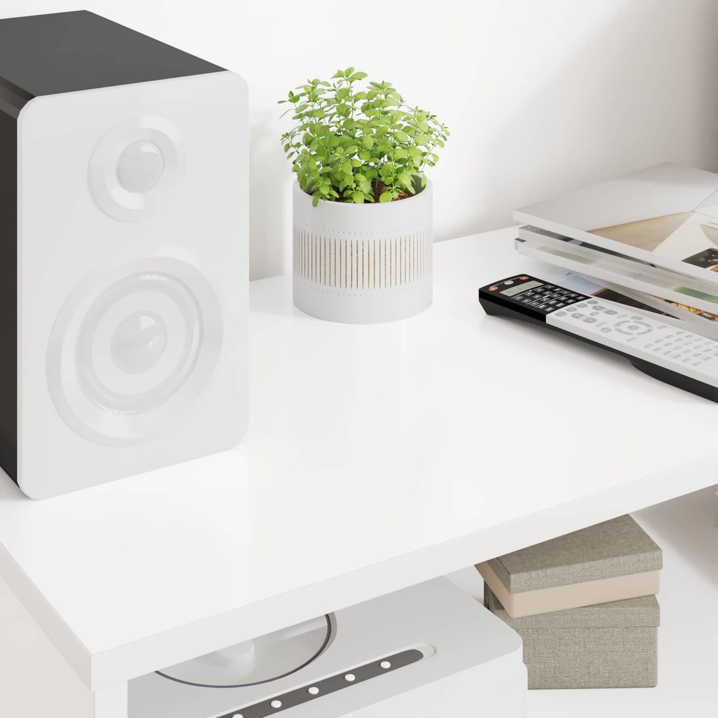 vidaXL TV Cabinet 80 x 35 x 40 cm White Engineered Wood