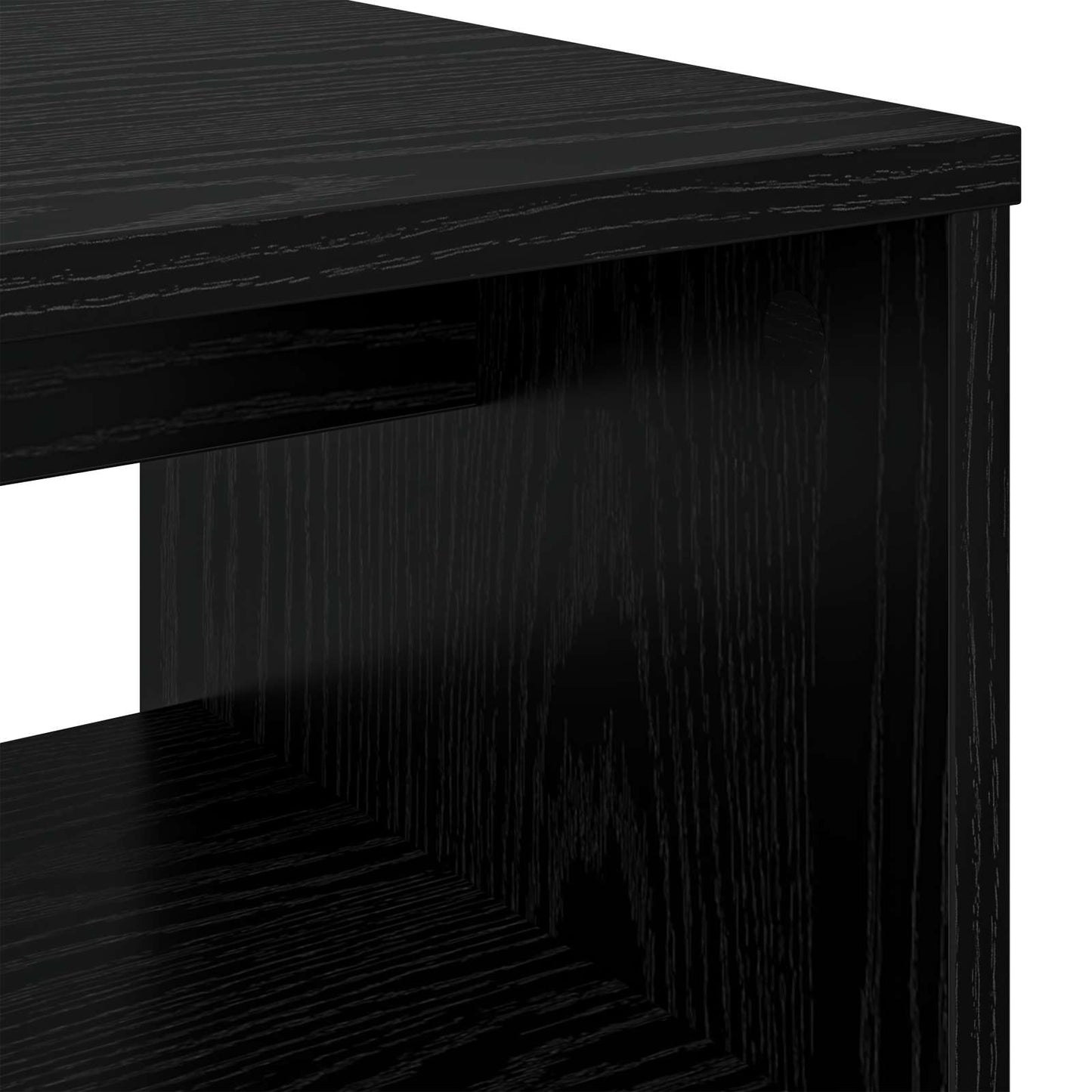 vidaXL TV Cabinet 80 x 35 x 40 cm Black Oak Engineered Wood