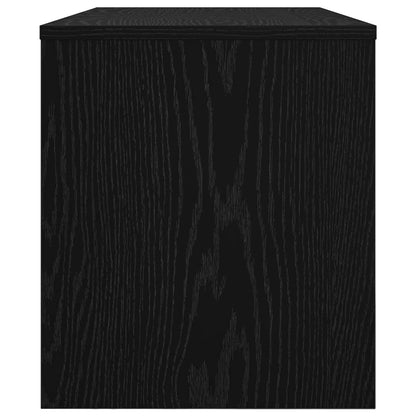 vidaXL TV Cabinet 80 x 35 x 40 cm Black Oak Engineered Wood