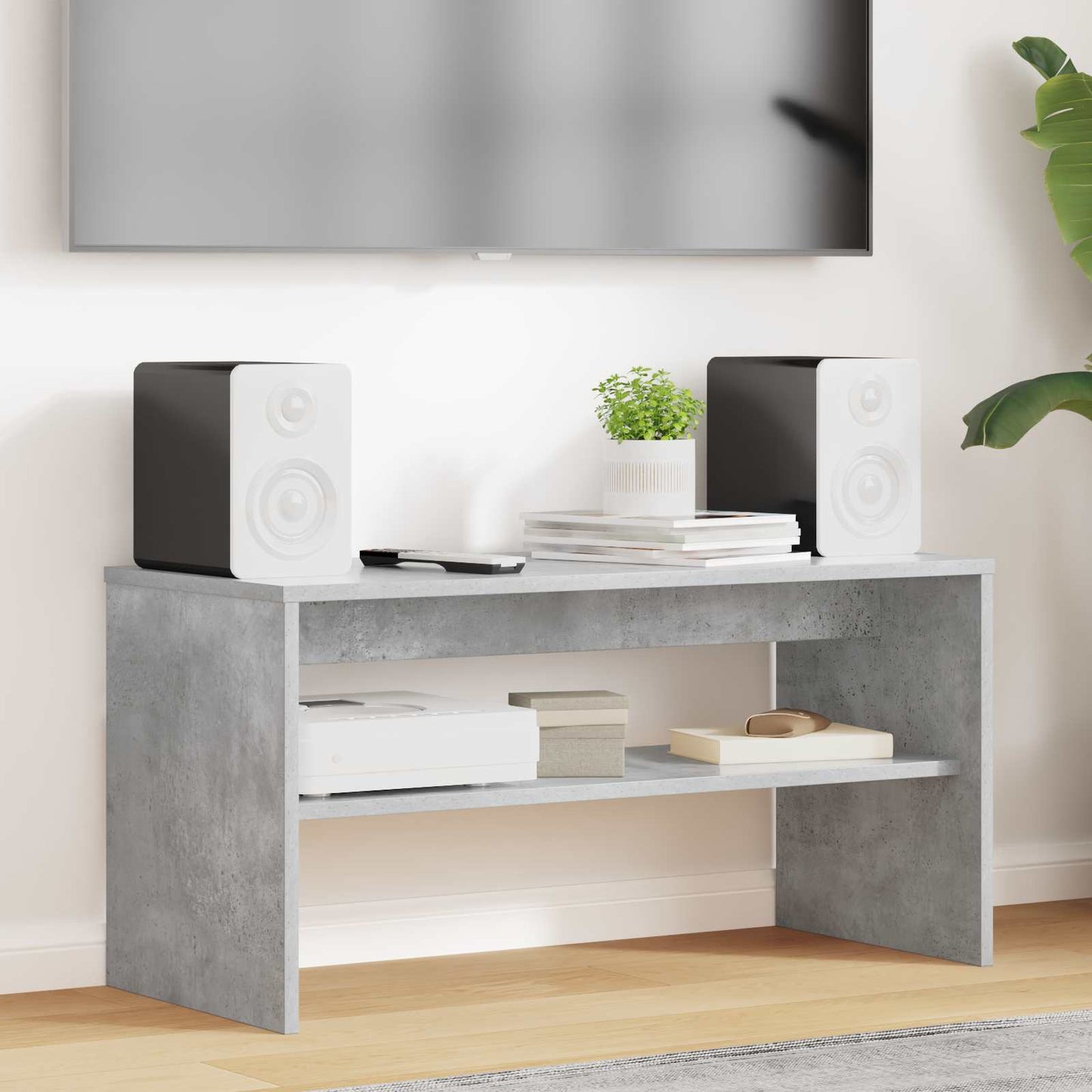 vidaXL TV Cabinet 80 x 35 x 40 cm Concrete Grey Engineered Wood