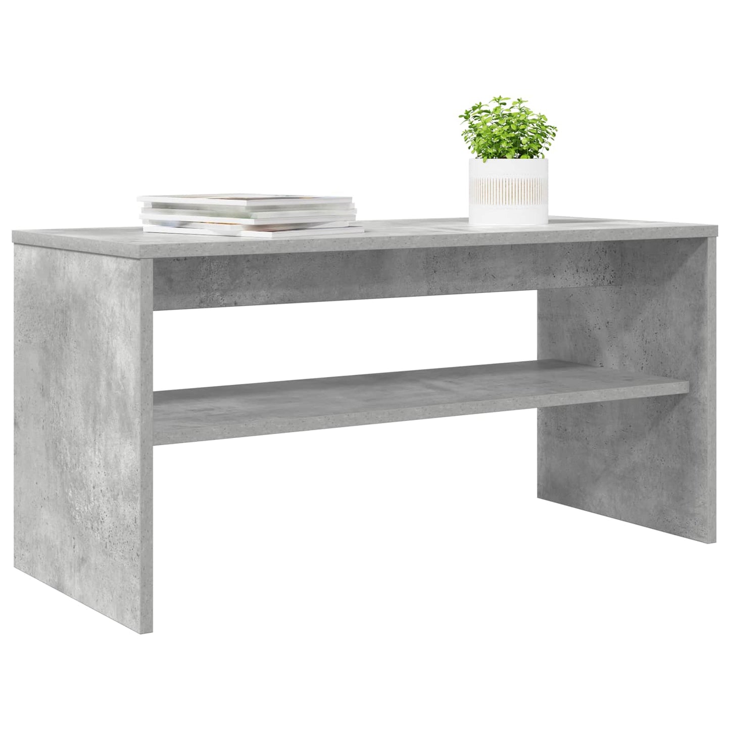 vidaXL TV Cabinet 80 x 35 x 40 cm Concrete Grey Engineered Wood