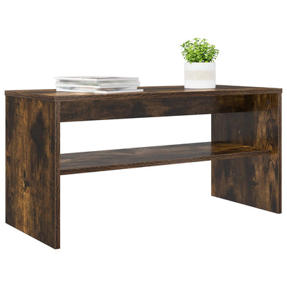 vidaXL TV Cabinet 80 x 35 x 40 cm Smoked Oak Engineered Wood