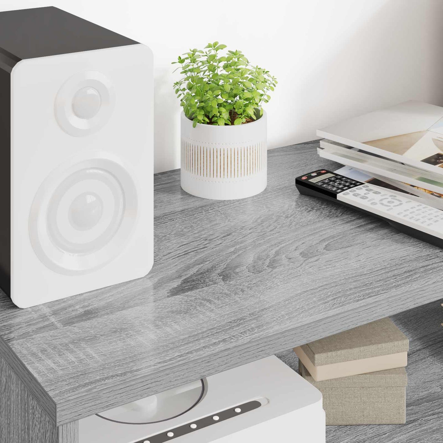 vidaXL TV Cabinet 80 x 35 x 40 cm Grey Sonoma Engineered Wood