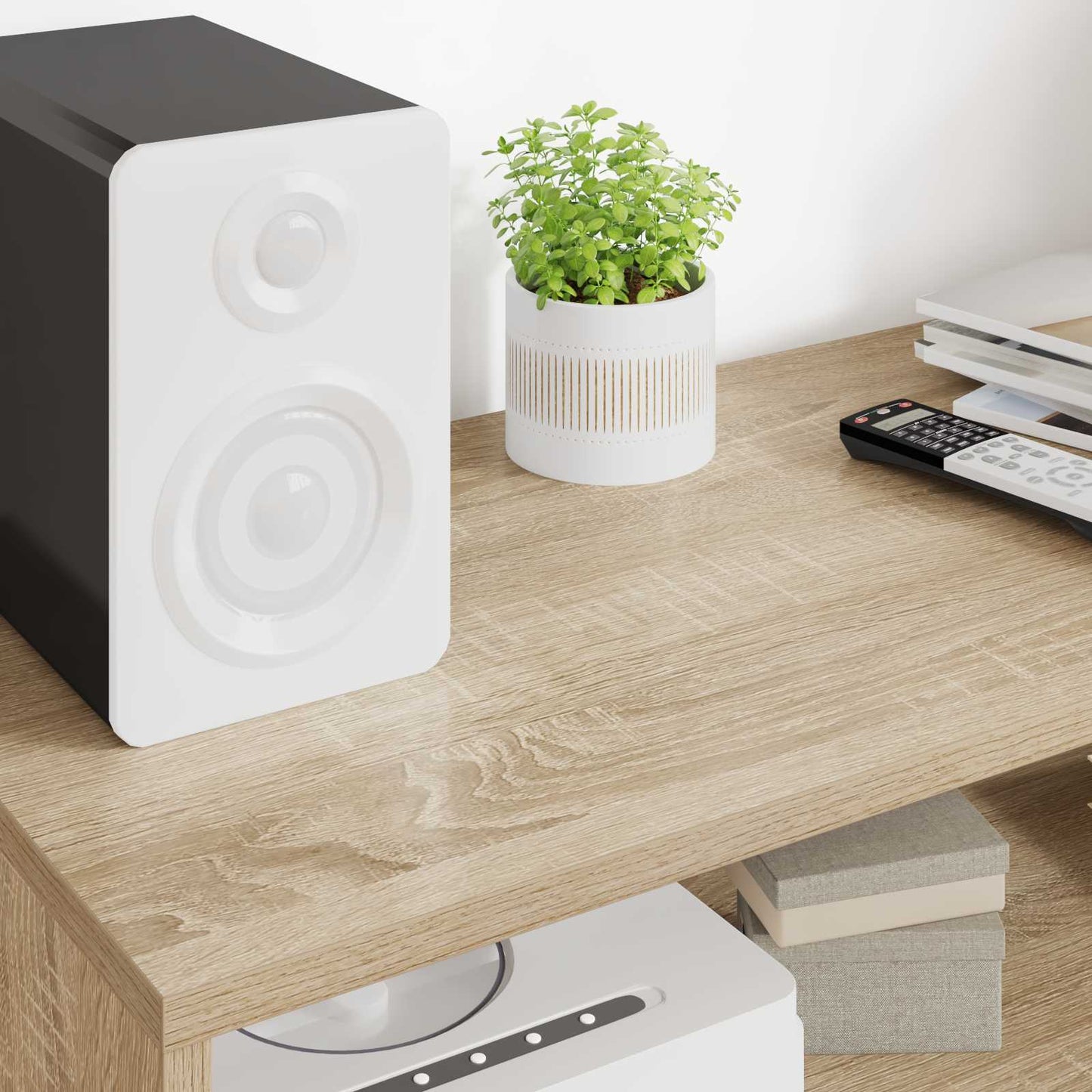 vidaXL TV Cabinet Sonoma Oak 100 x 35 x 40 cm Engineered Wood
