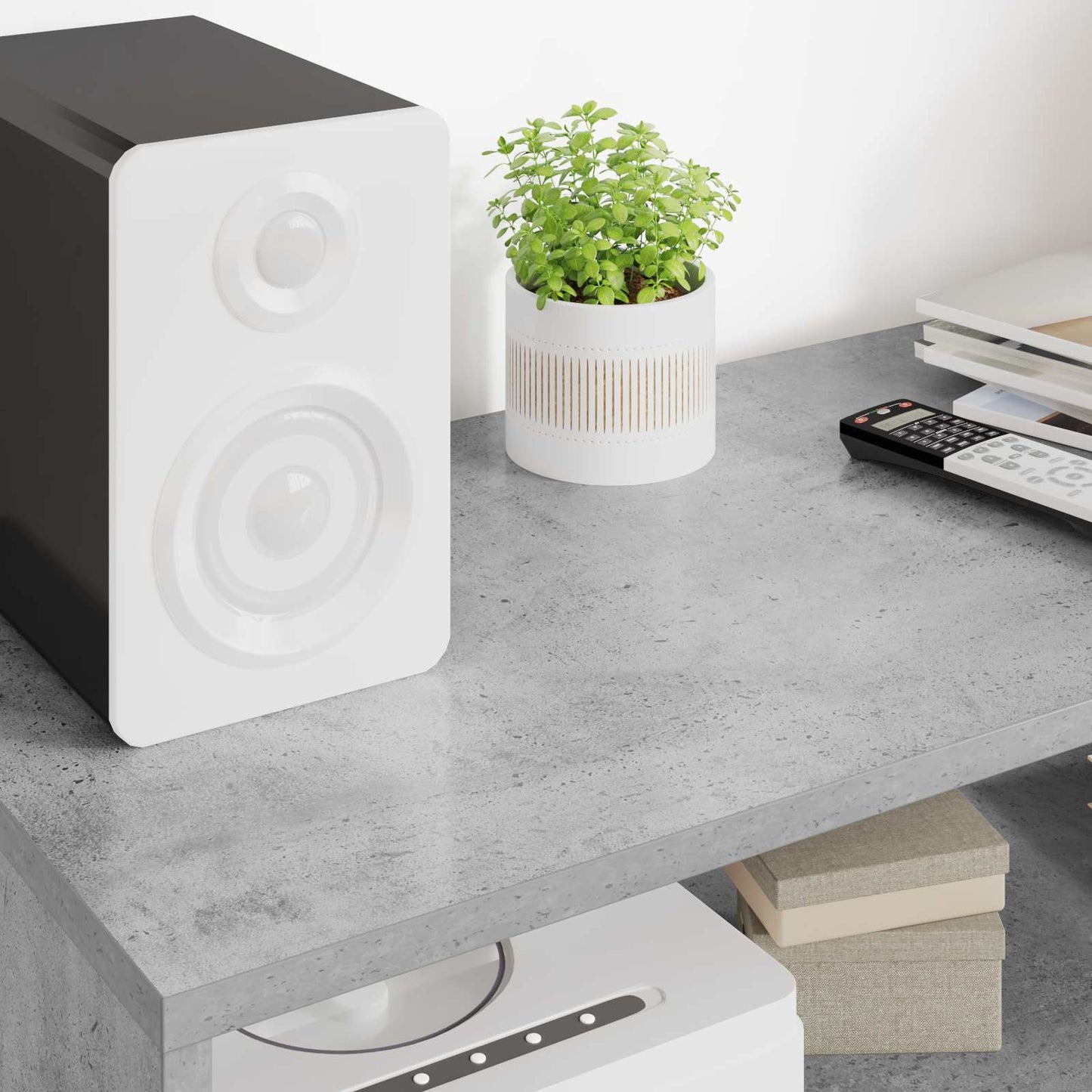 vidaXL TV Cabinet Concrete Grey 100 x 35 x 40 cm Engineered Wood