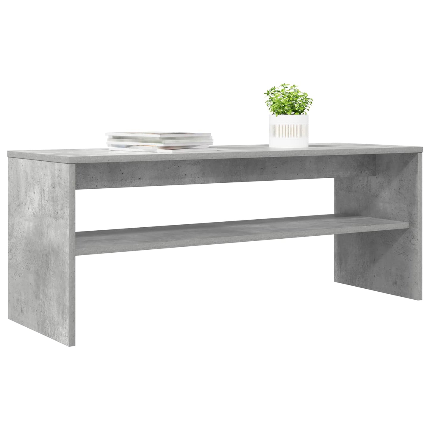 vidaXL TV Cabinet Concrete Grey 100 x 35 x 40 cm Engineered Wood