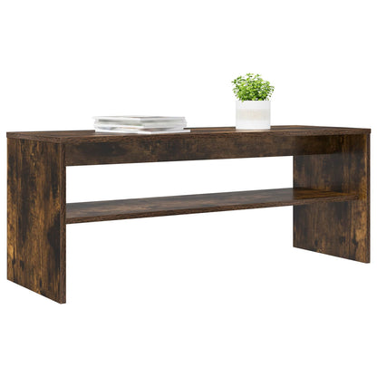 vidaXL TV Cabinet Smoked Oak 100 x 35 x 40 cm Engineered Wood