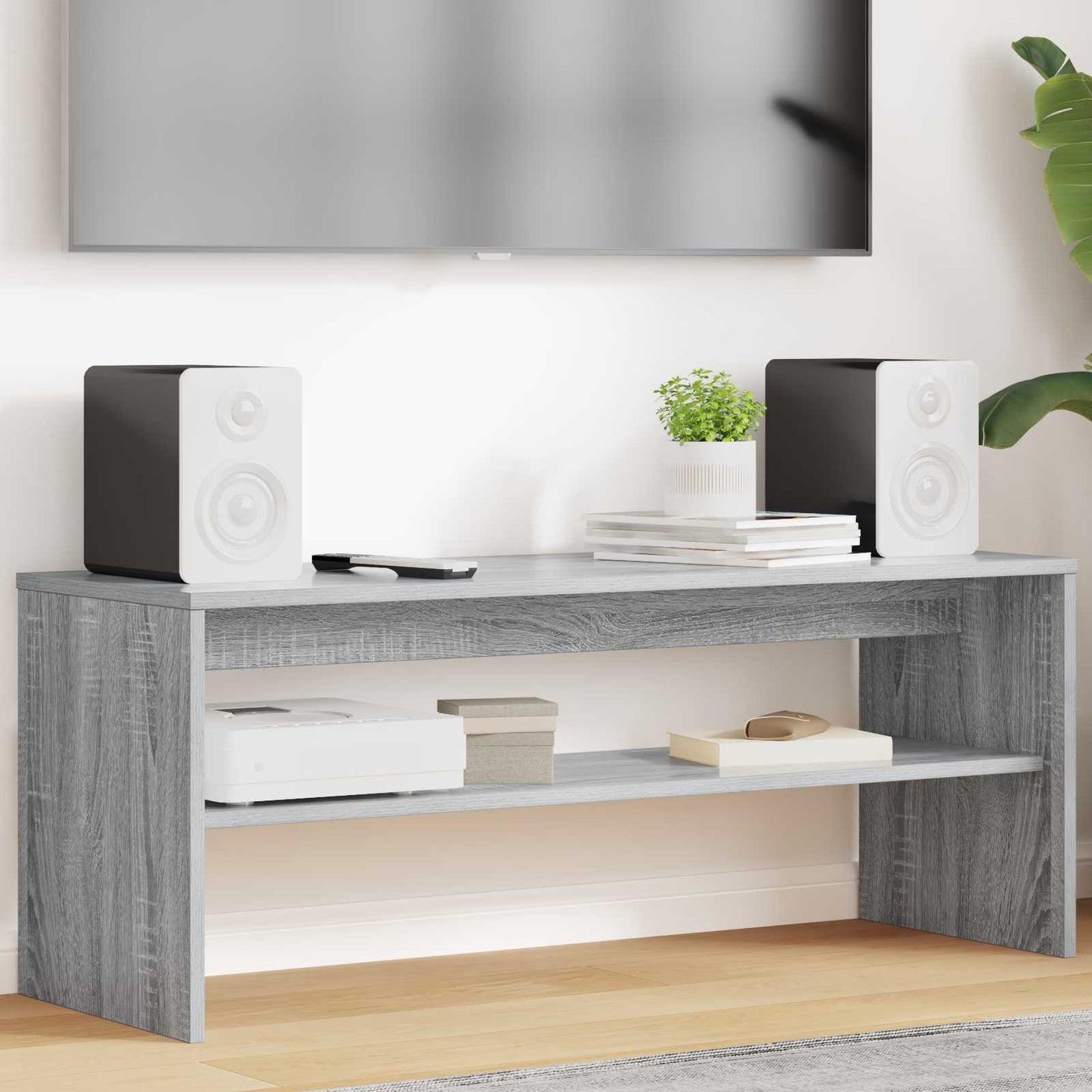 vidaXL TV Cabinet Grey Sonoma 100 x 35 x 40 cm Engineered Wood