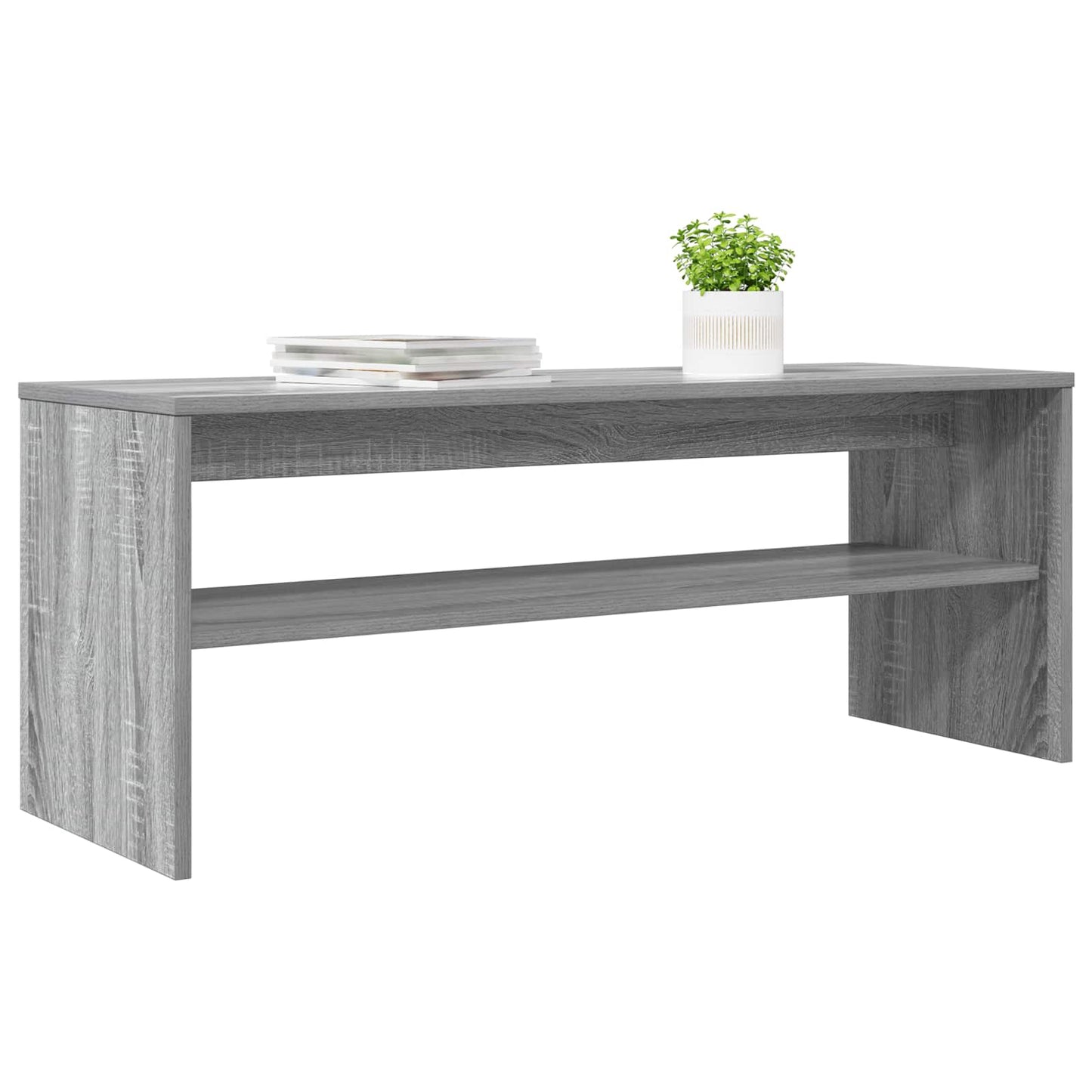 vidaXL TV Cabinet Grey Sonoma 100 x 35 x 40 cm Engineered Wood