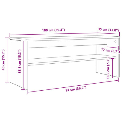vidaXL TV Cabinet 100 x 35 x 40 cm Artisan Oak Engineered Wood
